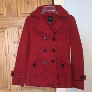 Forever 21 red pea coat❤️